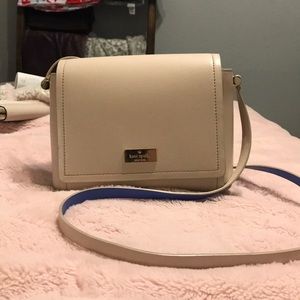 Kate Spade nude crossbody w/ blue interior